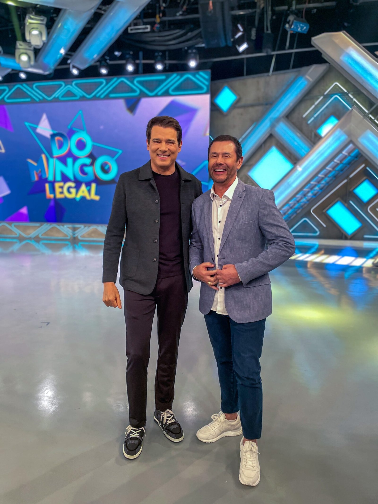 Celso Portiolli e Reginaldo Boeira no programa Domingo Legal. Foto por Paulo Hintz Growth Global min scaled